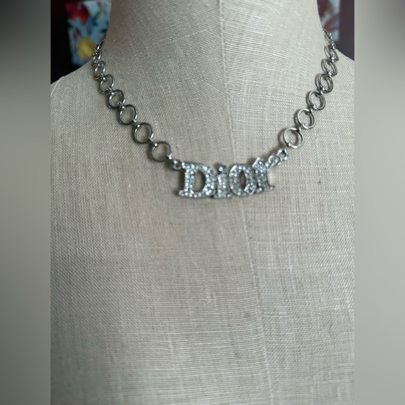 Designer Inspired Rhinestone Necklace - Picture 2 of 10